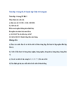 Toán lớp 4 trang 52 Bài 22: Em làm được những gì? Chân trời sáng tạo