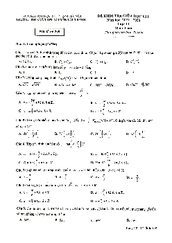 Đề kiểm tra giữa học kì 1 Toán 11 năm 2019 – 2020 trường Nguyễn Tất Thành – Hà Nội