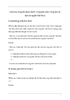 Giải GDCD 6 Bài 9: Công dân nước Cộng hòa xã hội chủ nghĩa Việt Nam | Kết nối tri thức