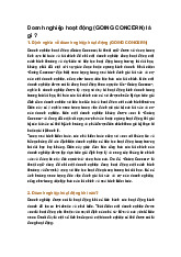 Doanh nghiệp hoạt động (GOING CONCERN) là gì ?