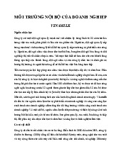 Môi trường nội bộ của doanh nghiệp Vinamilk | Trường Đại học Kinh tế, Đại học Quốc gia Hà Nội