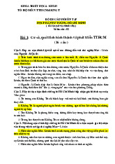Bộ 120 câu hỏi ôn tập học phần Tư tưởng Hồ Chí Minh | Trường Đại học Kinh doanh và Công nghệ Hà Nội