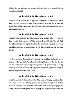 Văn bản nghị luận này giúp em hiểu thêm được gì về bài thơ Tiếng gà trưa đã học ở Bài 2? | Văn mẫu 7 Cánh diều