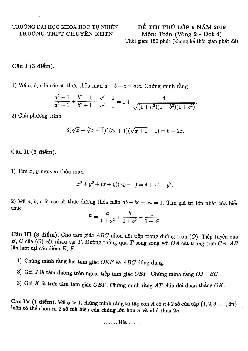 Đề thi thử Toán 9 năm 2019 trường THPT chuyên KHTN – Hà Nội (Vòng 2 – Đợt 4)