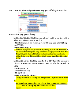 Đề cương Quản trị chất lượng dịch vụ 1 | Đại học Văn hóa Hà Nội