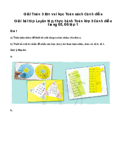 Làm quen với biểu thức số: Giải bài tập Luyện tập, thực hành Toán lớp 3 Cánh diều trang 87, 88 tập 1