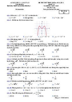 Đề thi thử THPT Quốc gia 2019 môn Toán trường Lê Hồng Phong – Thanh Hóa lần 1