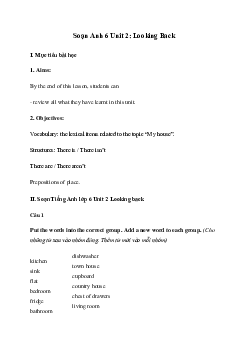 Giải Tiếng Anh 6 Unit 2: Looking Back | Global Success