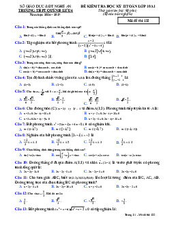 Đề thi HK2 Toán 10 năm học 2016 – 2017 trường THPT Quỳnh Lưu 4 – Nghệ An