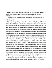 Nghiên cứu về tác động của nạn ùn tắc giao thông đến hoạt động học tập của sinh viên khoa quản trị kinh doanh |trường Đại học Huế