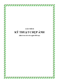 Giáo trình Kỹ thuật chụp ảnh | Đại học Kiến trúc Hà Nội