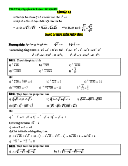 Các dạng toán căn bậc ba – Nguyễn Chí Thành