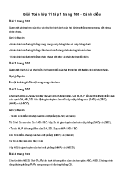 Giải Toán 11 Bài 2: Hai đường thẳng song song trong không gian | Cánh diều