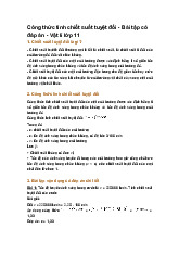 Công thức tính chiết suất tuyệt đối - Bài tập có đáp án - Vật lí lớp 11