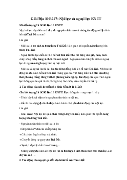 Giải Địa 10 Bài 7: Nội lực và ngoại lực KNTT