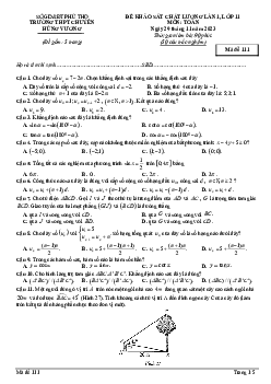 Đề khảo sát lần 1 Toán 11 năm 2023 – 2024 trường THPT chuyên Hùng Vương – Phú Thọ
