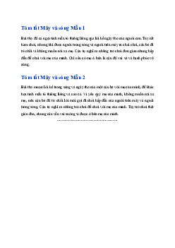 Tóm tắt Mây và sóng hay, ngắn ngất | Ngữ văn 6 Kết nối tri thức