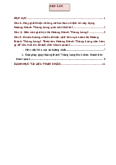 Bài thu hoạch Hoàng thành Thăng Long - Chủ nghĩa xã hội | Trường Đại học Thủ đô Hà Nội