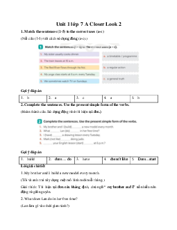 Unit 1 lớp 7 A Closer Look 2 sách Global Success