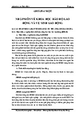Nhập môn về khoa học bảo hộ lao động và vệ sinh lao độn I Tự luận môn khoa học kĩ thuật bảo hộ lao động