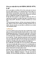 Khu vực mậu dịch tự do ASEAN (Viết tắt: AFTA) là gì?