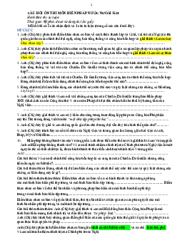 Câu hỏi tự luận ôn thi môn Hiến pháp nước ngoài