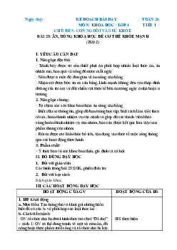 Giáo án Khoa học lớp 4 Tuần 26 | Chân trời sáng tạo