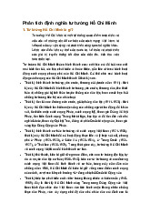 Phân tích định nghĩa tư tưởng Hồ Chí Minh