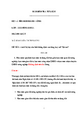 Anh/Chị hãy cho biết khẳng định sau đúng hay sai? Tại sao? môn Luật kinh tế | Trường đại học Mở Hà Nội