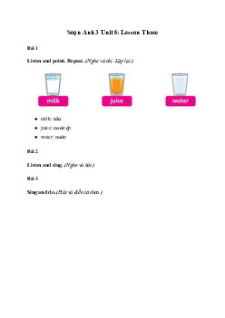 Giải Tiếng Anh lớp 3 Unit 5: Lesson Three | Family and Friends