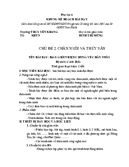 Giáo án Công nghệ 7 Bài 8: Giới thiệu chung về chăn nuôi | Cánh diều