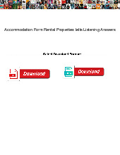 Accommodation Form Rental Properties Ielts Listening Answers