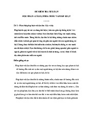 Đề kiểm tra tự luận môn Lý luận về Nhà nước và Pháp luật | Trường Đại Học Thái Nguyên