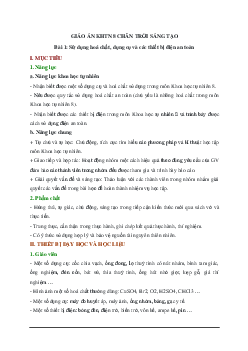 Giáo án Khoa học tự nhiên 8 Bài 1, 2 | Chân trời sáng tạo