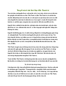 Văn mẫu lớp 11: Thuyết minh về tác phẩm Độc Tiểu Thanh kí | Kết nối tri thức