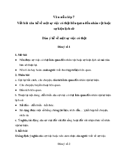 Viết bài văn kể về một sự việc có thật liên quan đến nhân vật hoặc sự kiện lịch sử | Văn mẫu lớp 7 Chân trời sáng tạo