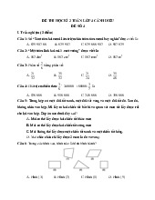 Đề thi cuối học kỳ 2 môn Toán lớp 4 năm học 2024 - 2025 - Đề số 4 | Bộ sách Cánh diều
