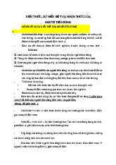 Tổng Hợp Lý Thuyết Về Kiến Thức và Nhận Thức Người Tiêu Dùng | Môn Hành vi người tiêu dùng - Đại học Kinh Tế Quốc Dân