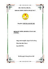 TIỂU LUẬN KHOA HỆ THỐNG THÔNG TIN QUẢN LÝ  | Học viện Hành chính Quốc gia