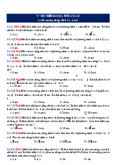 Trắc nghiệm đại cương dao động điều hoà môn vật lý 12