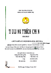 Tiểu luận: Quan điểm của Mác - Lê-nin về vấn đề dân tộc và BREXIT môn Chủ nghĩa xã hội khoa học | Học viện Ngân hàng