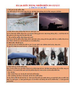 Chuyên đề KHTN 8 Kết nối tri thức bài 20 Hiện tượng nhiễm điện do cọ xát