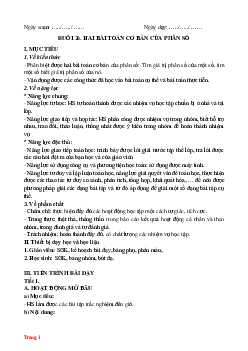 Giáo án Toán 6 bài 27: Hai bài toán về phân số