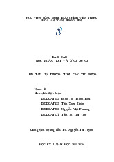 Hệ Thống Tưới Cây Tự Động | Iot và ứng dụng | Học viện Công nghệ Bưu chính Viễn thông