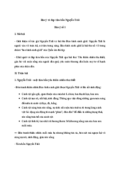 Vẻ đẹp tâm hồn Nguyễn Trãi qua bài Bảo kính cảnh giới (3 Dàn ý + 13 Mẫu) | Văn mẫu lớp 10 Kết Nối Tri Thức