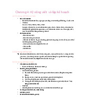 Chương 4. Kỹ Năng Viết Và Lập Kế Hoạch Trong Giao Tiếp | Đại học Văn Lang