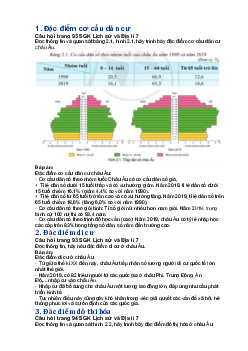 Giải SGK Địa 7 Bài 2: Đặc điểm dân cư, xã hội châu Âu - Cánh diều