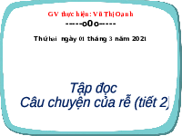 Giáo án điện tử Tiếng việt 1 Chân trời sáng tạo : Câu chuyện ở rễ