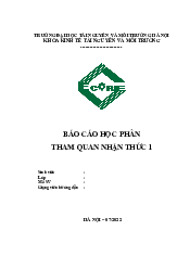 Báo cáo Tham quan nhận thức - Quản trị dịch vụ du lịch | Trường Đại học Tài nguyên và Môi trường Hà Nội
