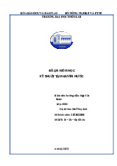 Đồ án Kỹ thuật tài nguyên nước môn Thủy văn & tài nguyên nước | Đại học Thủy Lợi
